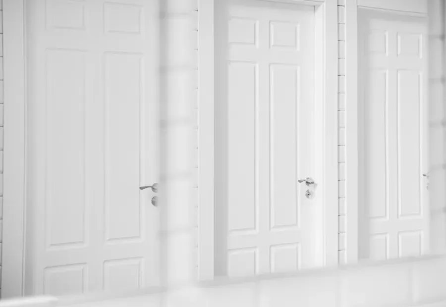 White primed panelled doors