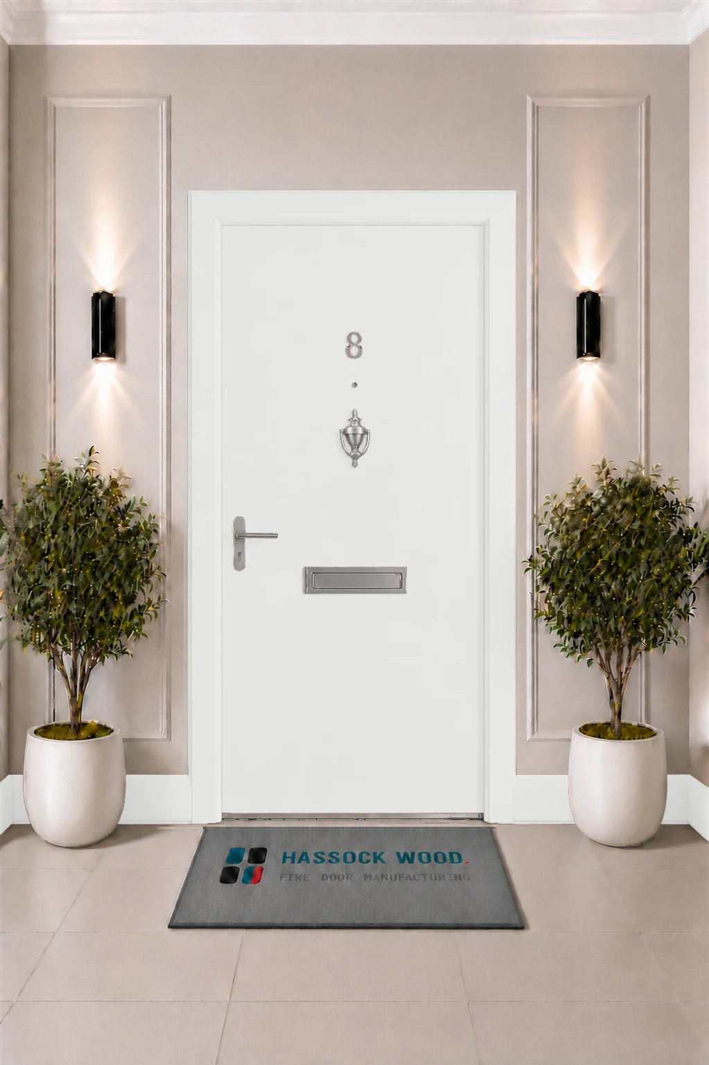 HWL 01 FED Fire Door — Signal White — Left hand