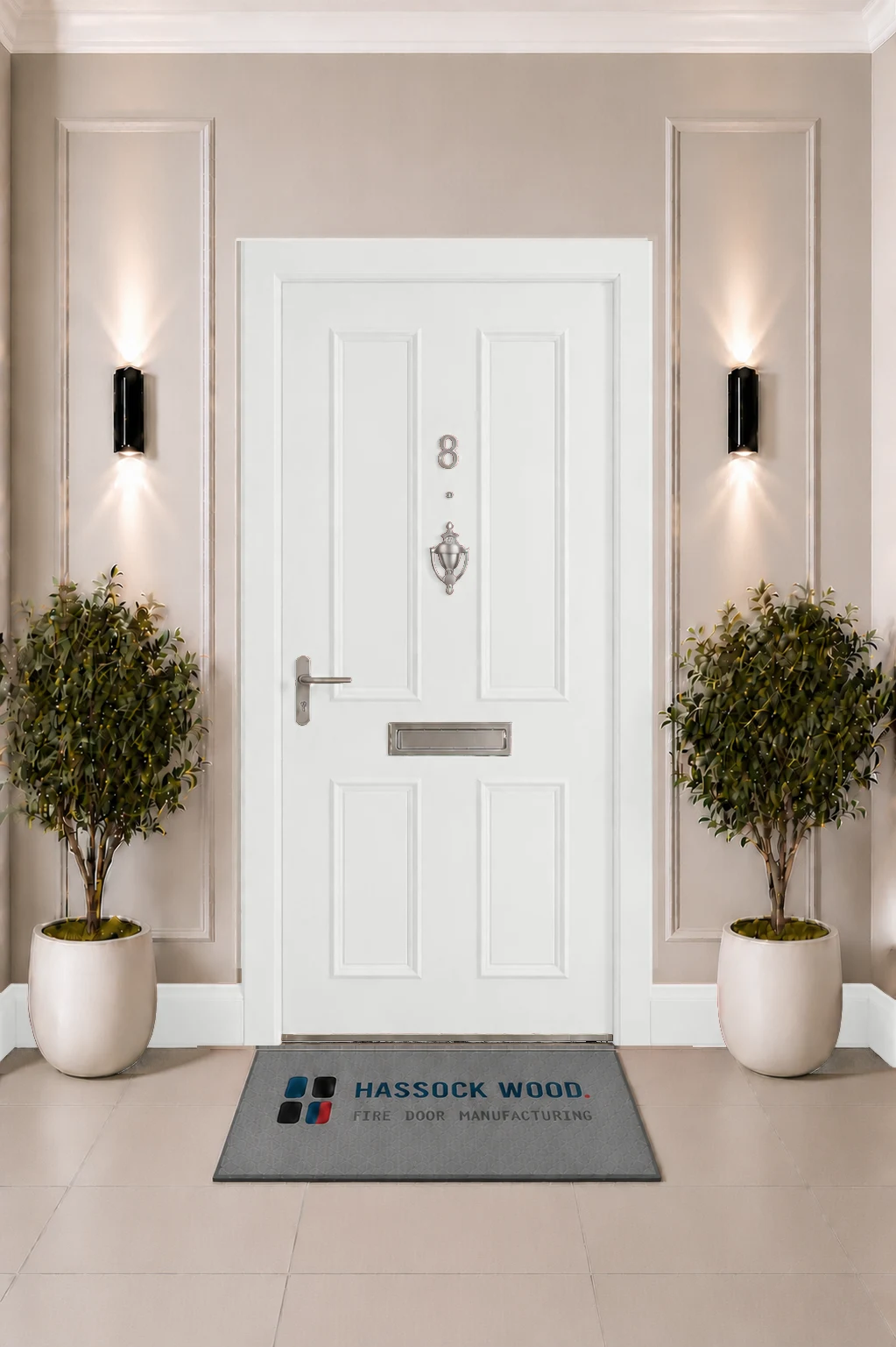 HWL 02 FED Fire Door — Signal White — Left hand