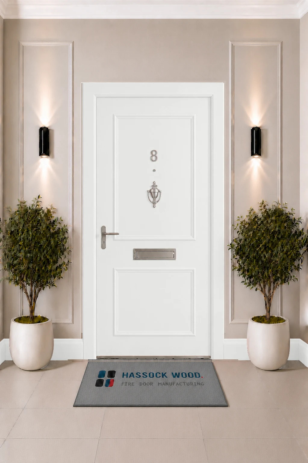 HWL 04 FED Fire Door — Signal White — Left hand