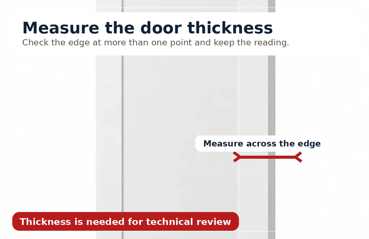 How to measure the thickness of a door leaf