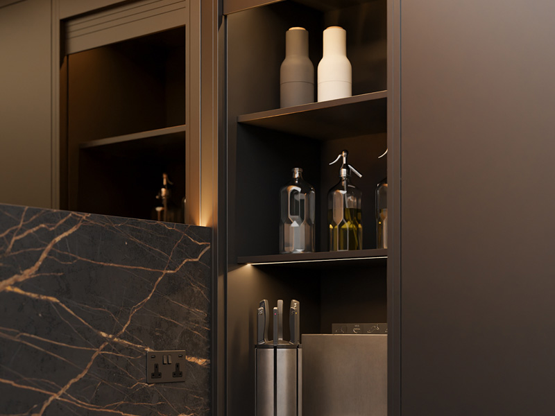 Painted cabinetry finish detail